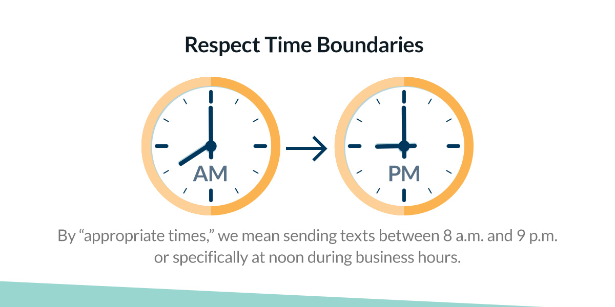 SMS Rules - respect boundaries