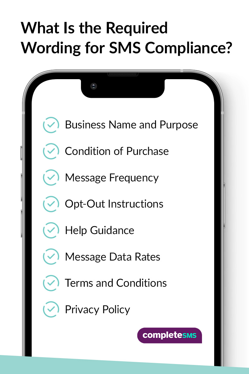 Required wording for SMS complaince