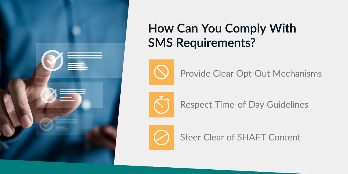 Comply with SMS Legal Requirements
