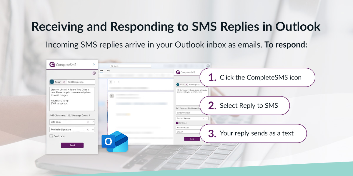 Receiving and Responding to SMS Replies in Outlook
